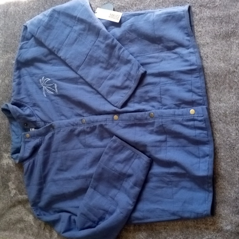 Beachly x Amuse Society Sea Breeze Quilted Jacket NWT